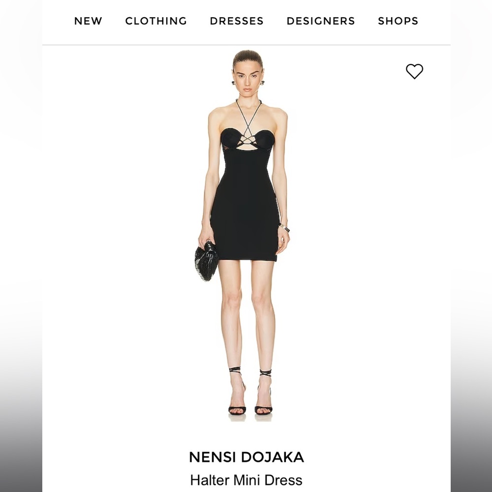 Nensi Dojaka Black Halter neck Midi Dress. Worn once for one night.